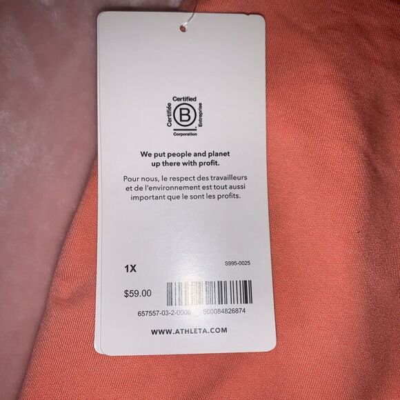 Athleta Balance 4” Shortie Sunset Orange Soft Shorts Pajama Active Lounge 1X - Picture 10 of 10